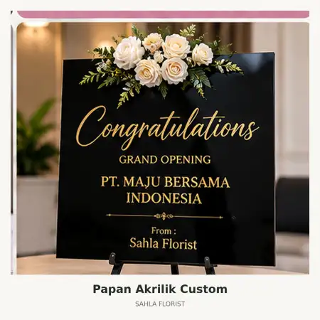 Papan Bunga Akrilik Laweyan